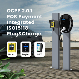 OCPP 2.0.1 otopark wallmounted tek fazlı pos terminali ödeme 40 amp 240 V app yazılımı ile güneş şarj elektrikli araç şarjı - Product Image 5