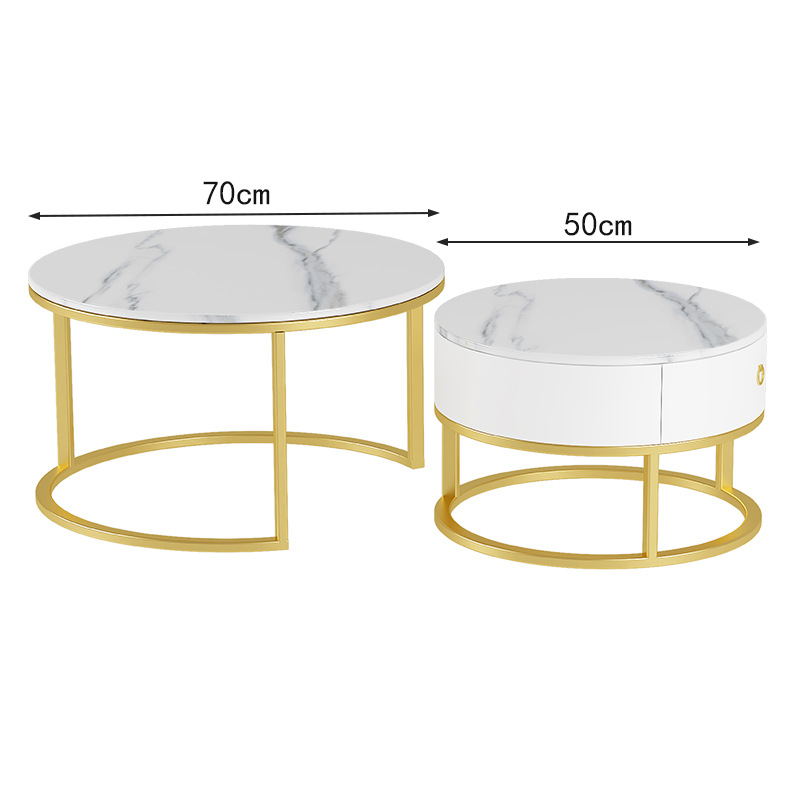 Table basse en pierre frittée (grandes et petites tailles)