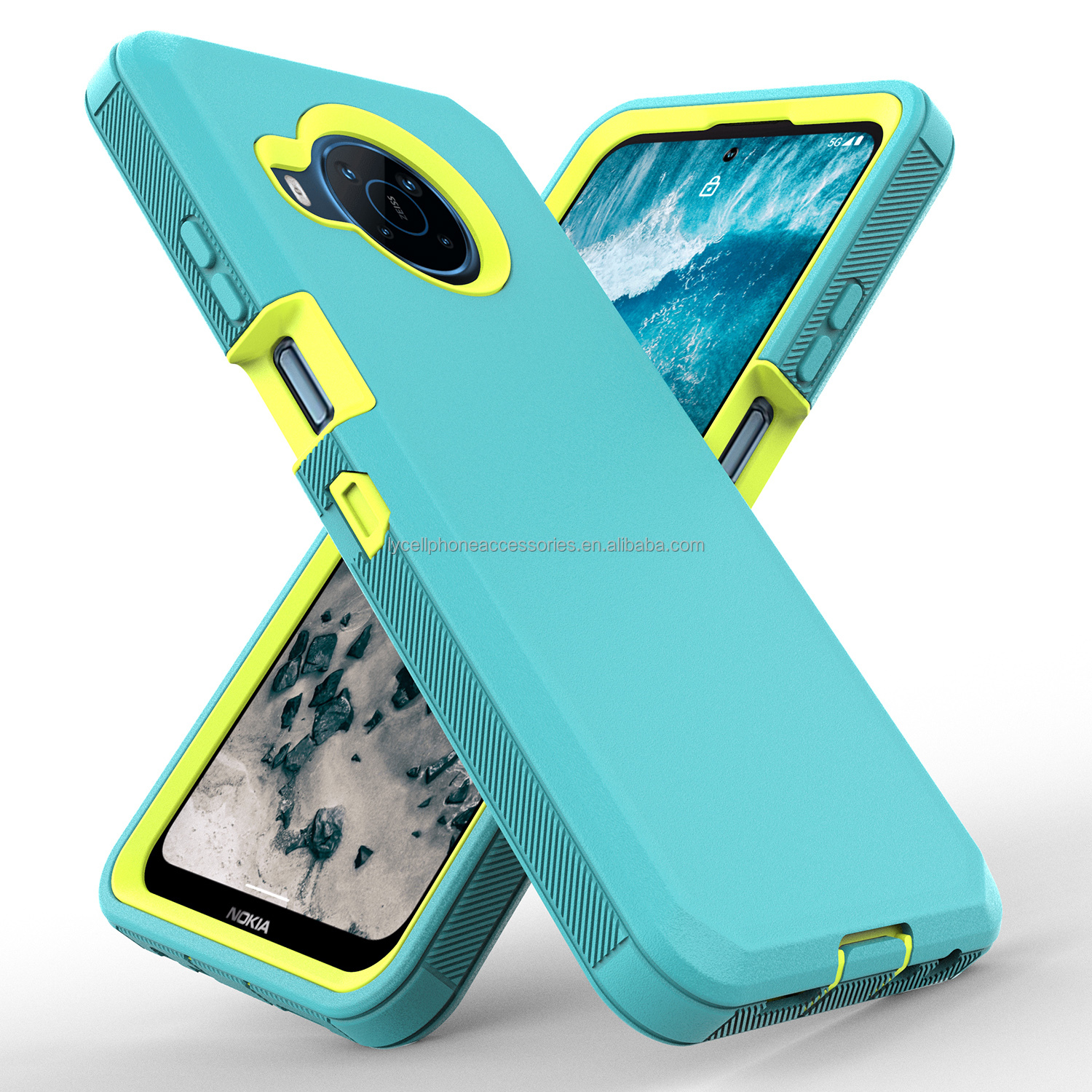 teal+yellow