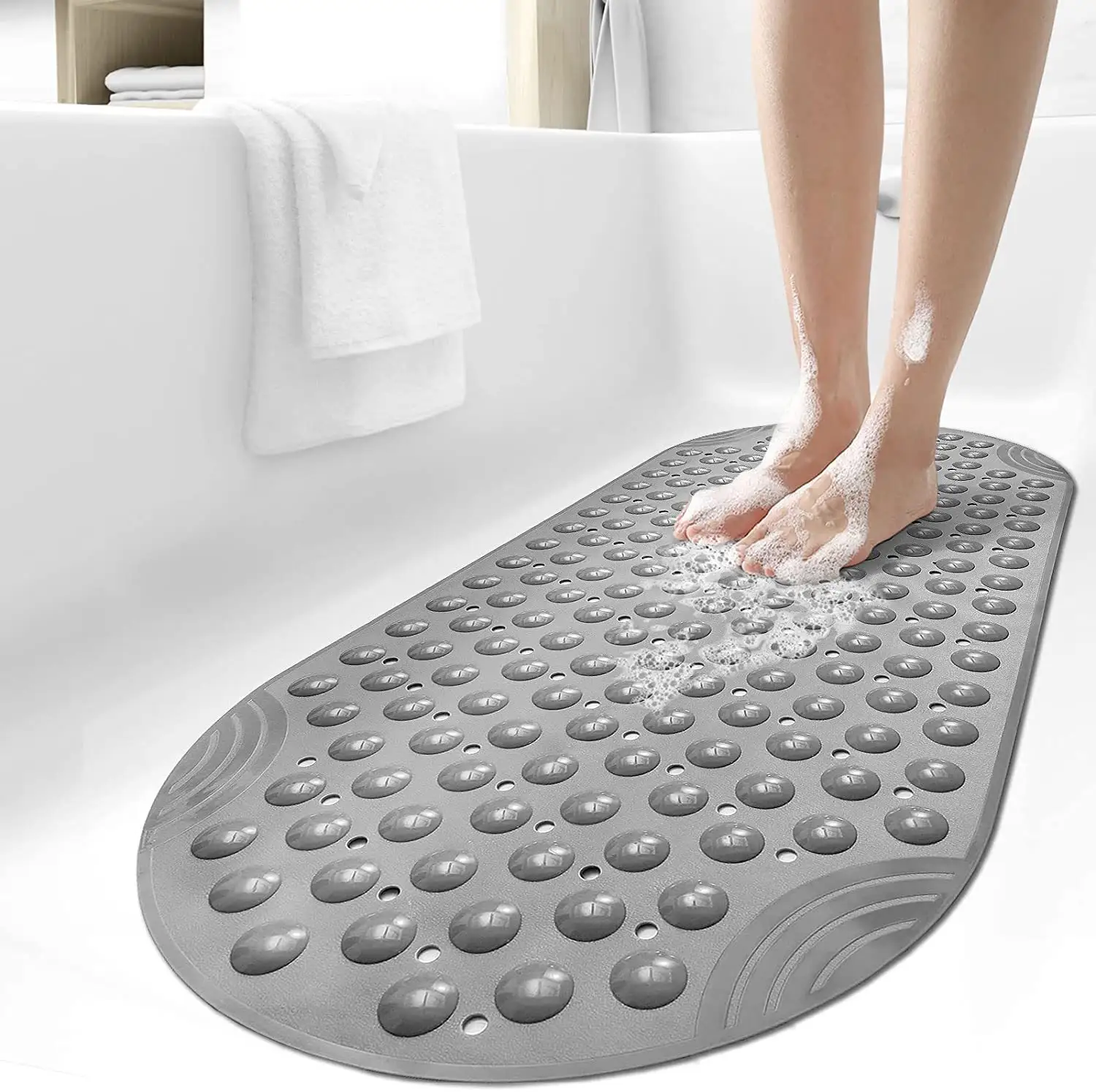 Tự làm mối nối mềm PVC chia Doanh Mat sàn nhựa không trượt lồng vào nhau Thảm thoát nước cho phòng tắm vòi sen sàn ban công hồ bơi