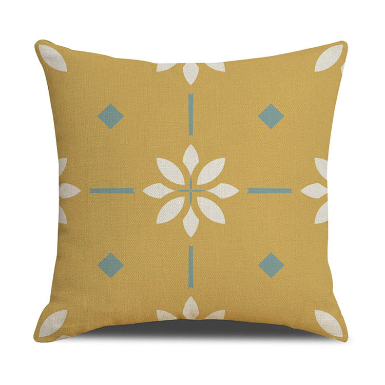Nordic Geometric Plaid Linen Pillowcase Cushion Cover Printed Car Sofa Bed Pillow Cushion Pillow Cover