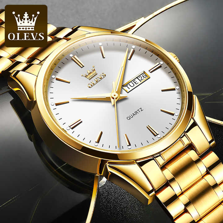 OLEVS 6898นาฬิกาข้อมือผู้ชาย,นาฬิกาฟีเจอร์กันน้ำสายเหล็กนาฬิกาวันที่นาฬิกาควอตซ์ Relogio Masculino