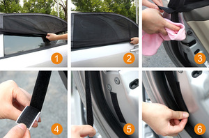 4 pezzi rete per finestra laterale e protezione della Privacy protezione UV del parasole - Product Image 5