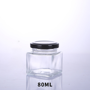 Ucuz kare cam reçel kavanoz 50ml 80ml 100ml 150ml 200ml 280ml 380ml 750ml 500ml şeffaf kare cam bal kavanozu metal kapaklı - Product Image 5