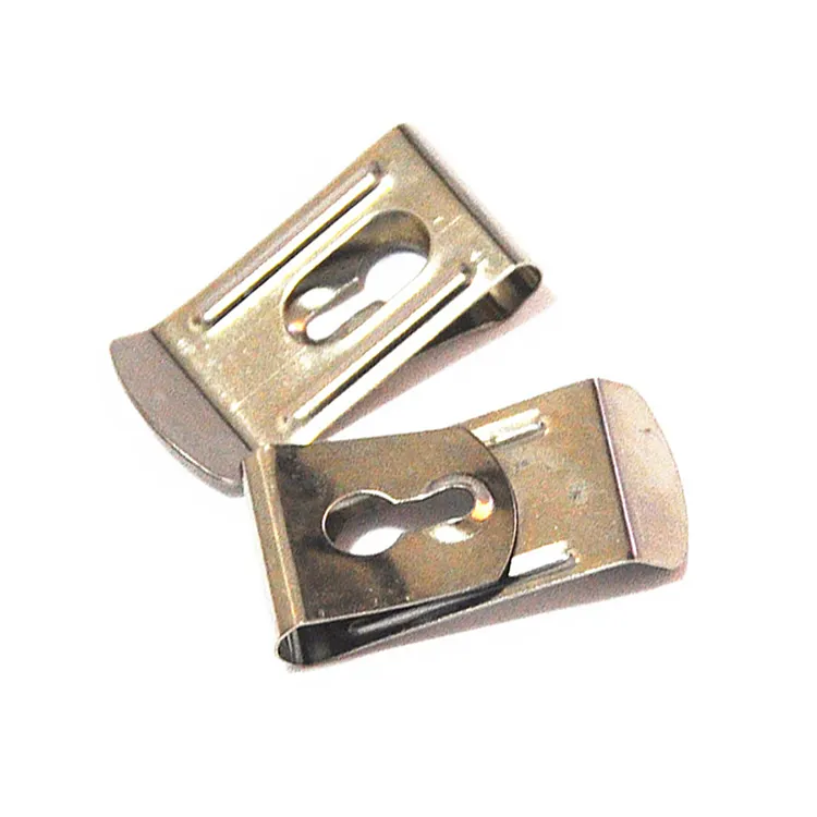 Piezas de cinta métrica de montaje personalizado, clips de correa de acero de resorte plano para cinta métrica, pieza alternativa