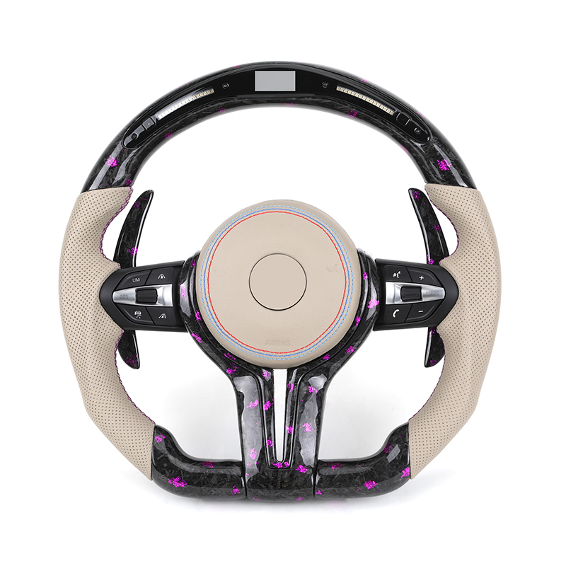 Carbone forgé + cuir + LED