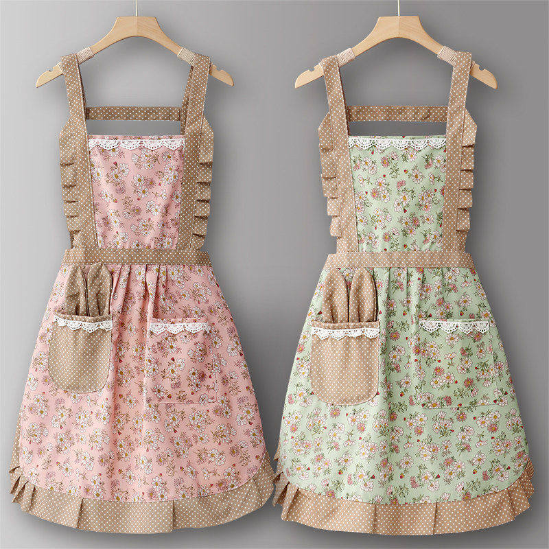 Tirantes de algodón estilo princesa rosa y verde.