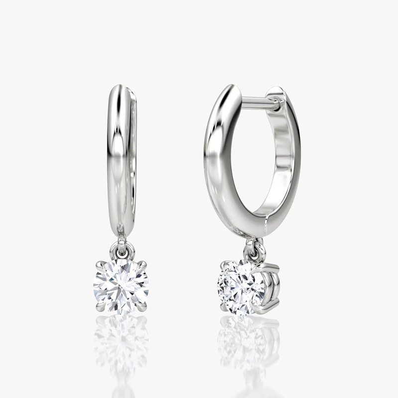 Moissanite 1ct+GRA Certificate-White Gold