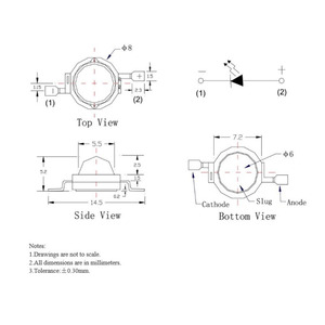 RGBWハイパワーRGBLEDチップsmdレッドグリーンブルーホワイト3w 9W 4W 12W 2V 3Vトーチライトステージライト用Epiledsブランド - Product Image 5