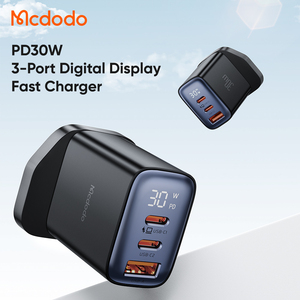 Mcdodo 217 UK 30 W Multi-Port-Ladestation Leistungs-Digitalanzeige USB C*2+ USB-Poweradapter 3-Ausgangsort SFC PPS QC4.0 PD 27 W SCP - Product Image 2