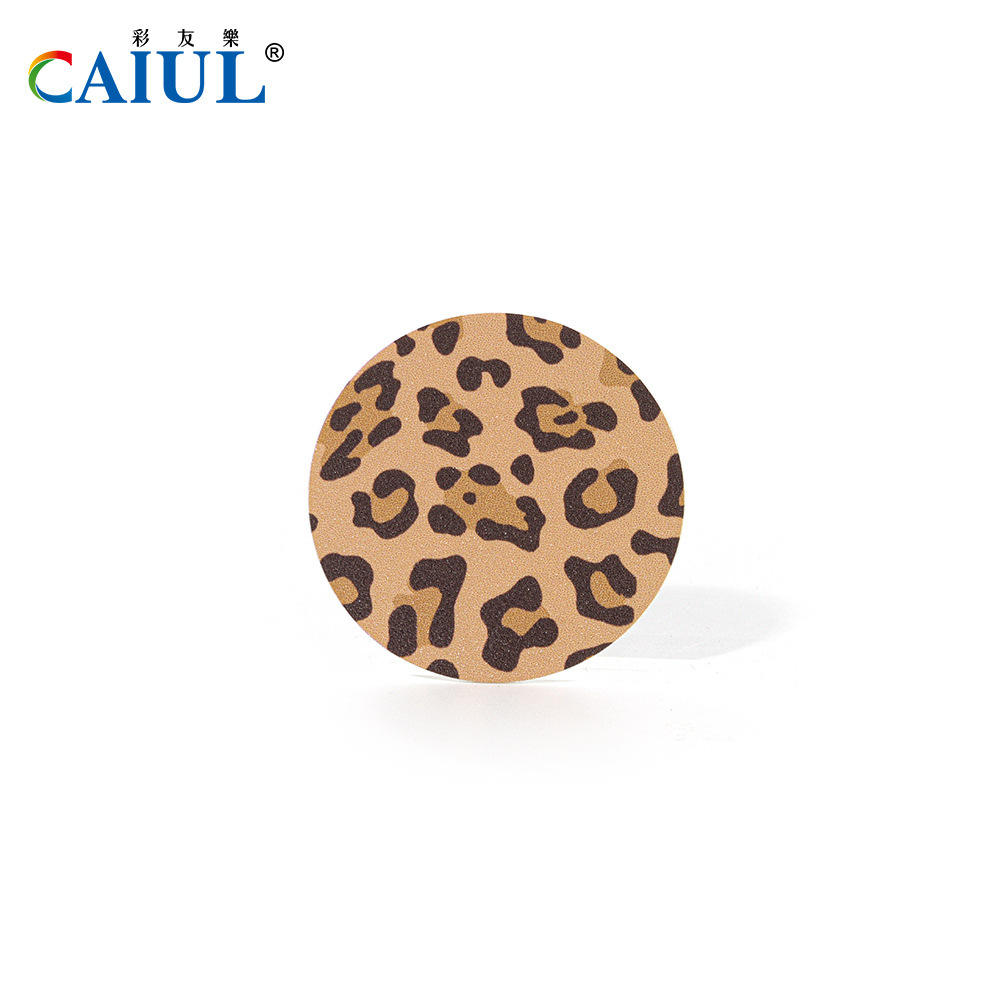Mini evo lens cover leather brown leopard print