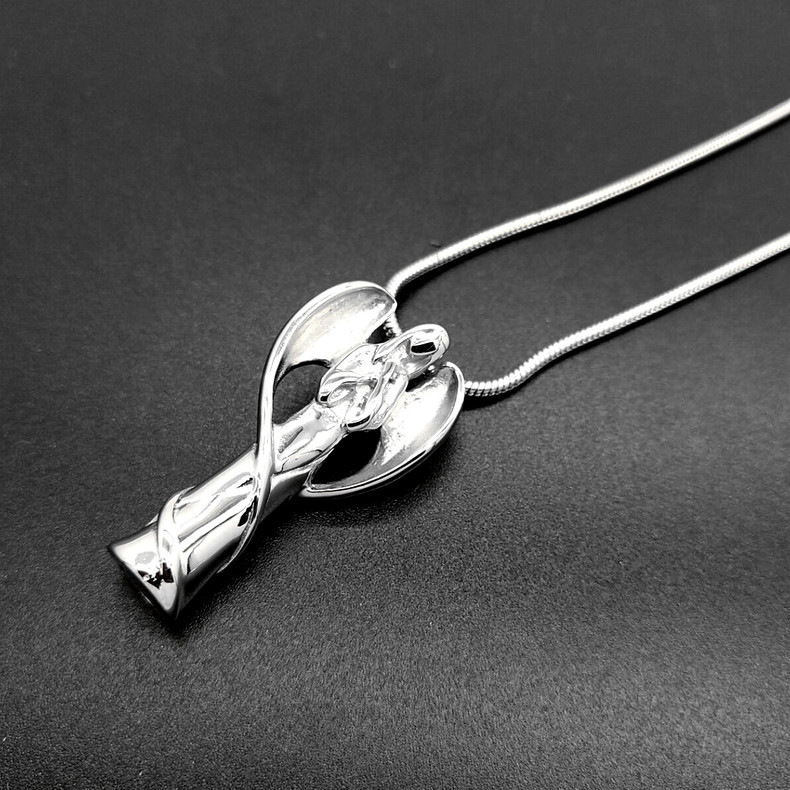 Steel Silver Angle Pendant