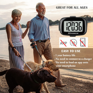 Simple <strong>Step</strong> <strong>Counter</strong> for Walking <strong>With</strong> Large Digital <strong>Display</strong>, 3D Pedometer for Walking, <strong>Step</strong> Tracker <strong>With</strong> Removable Clip Lanyard - Product Image 6