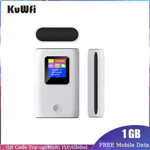 Kuwfi เราเตอร์ไร้สาย150Mbps แบตเตอรี่6000mAh 10ผู้ใช้แบบพกพามือถือ4G ฮอตสปอตเราเตอร์ WiFi กับข้อมูลทั่วโลก1.1GB - Product Image 2