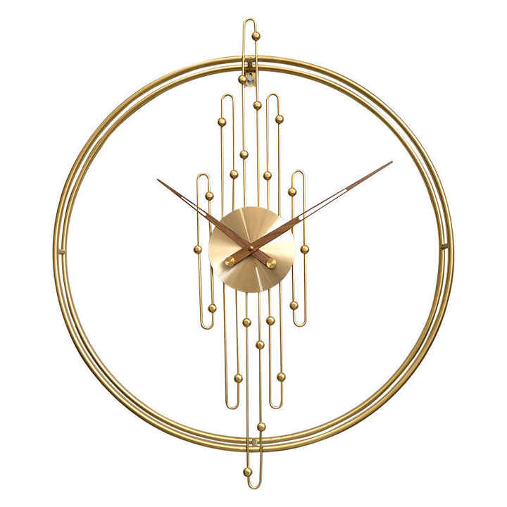 Wholesale Classic Creative Simple Round Nordic Metal Wall Watch Clock Home Decor Luxury