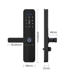 Smart Home Hotel Türschloss mit WIFI Finger abdruck Digitale Tastatur Touchscreen Fernbedienung Cloud-Speicher optionen über App - Product Image 2