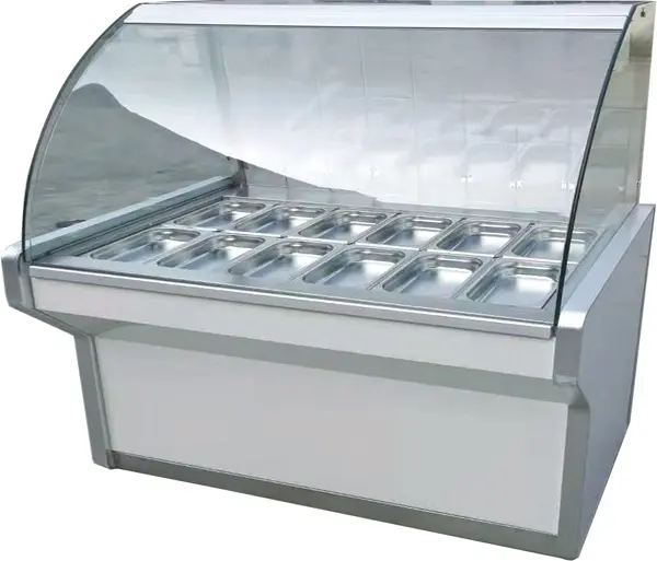 Ristorante attrezzature per la ristorazione in acciaio inox cibo a buffet di riscaldamento più caldo Bain Marie Display Contatore