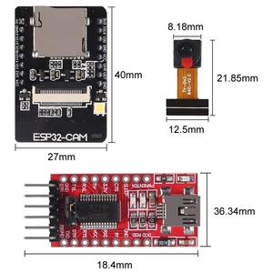 ESP32 kamera WiFi geliştirme kurulu ile OV2640 2MP kamera FT232RL FTDI 40Pin Jumper tel Arduino ahududu Pi için