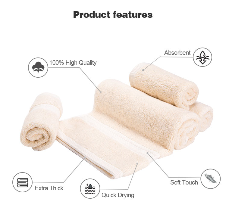 Organic cotton wholesale manufacturer buy hotel thick 100% cotton hotel customise towel set