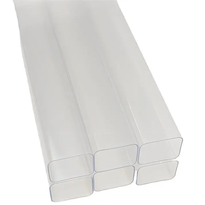 Tubo cuadrado de plástico transparente para embalaje de PVC PC de alta calidad