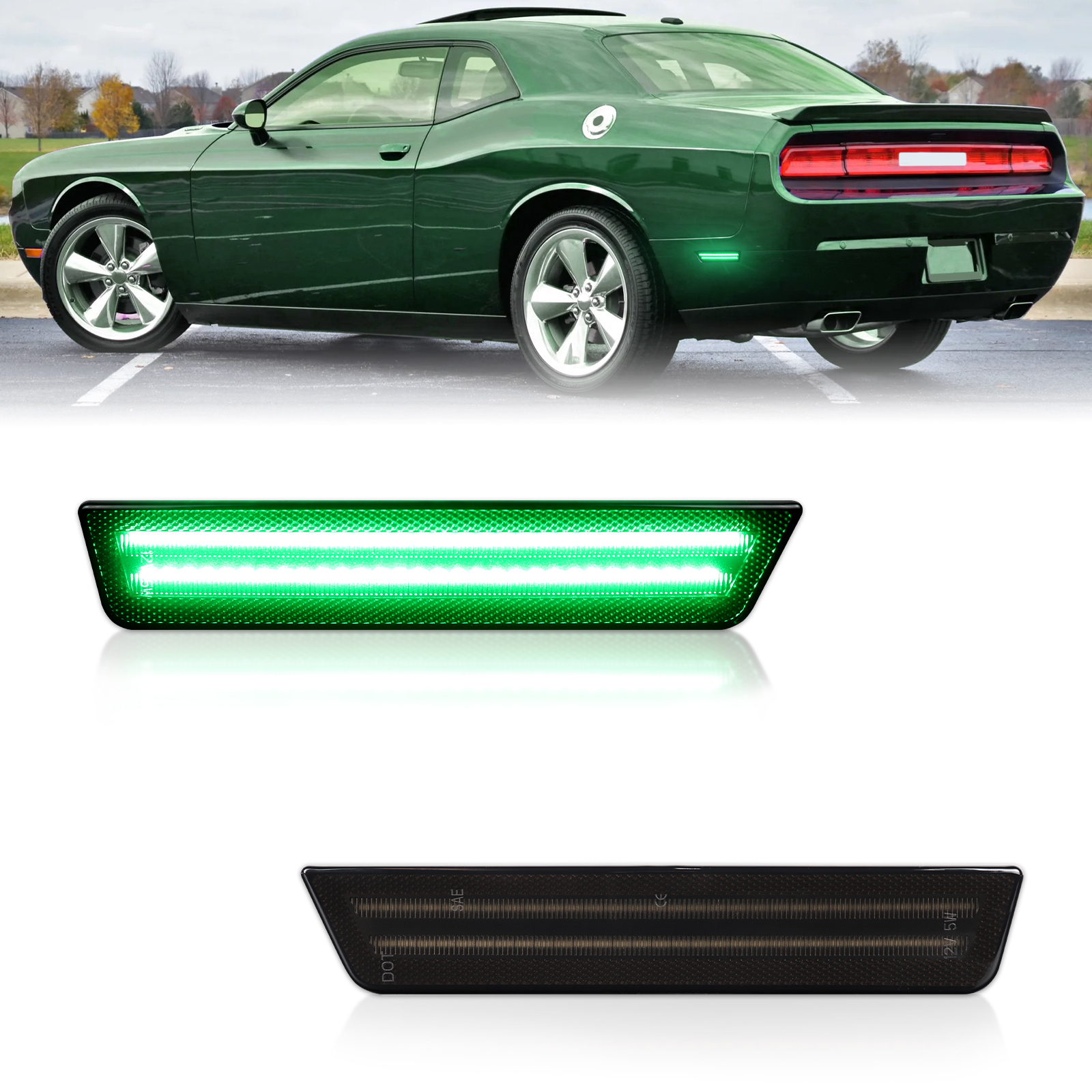 2PCS Rear Green lights- non Dynamic C03-02-0609