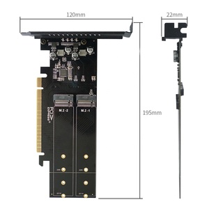 M.2 adaptör kartına PCIe, PCIE 3 4 5 X16 4 Port M2 NVME M anahtar SSD 1 ayrı adaptör VROC RAID genişlemesinde M.2 PCI 4'e ekleyin - Product Image 6