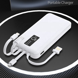 Best Quality Pawar Bank 10000mah Power Banks Portable Power Bank 10000mah with Built-in Cable Micro USB <strong>Input</strong> Double USB <strong>Output</strong> - Product Image 3