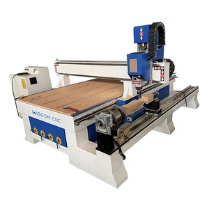 Máquina enrutadora CNC 4Axis 3D 1325 para carpintería con torno DSP Sistema de control Componentes principales que incluyen motor y caja de cambios - Product Image 4