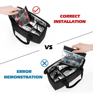Teslimat için 3 bardak içecek taşıyıcı soğutucu çanta yalıtımlı içecek Caddy tutucu çanta dışarı almak için içecek taşıyıcı Tote - Product Image 3