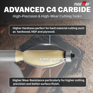 Tideway เราเตอร์งานไม้เครื่องมือตัดเล็บแบบด้านข้างชนิดโค้งเราเตอร์แบบ slotting TCT - Product Image 4