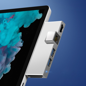 Usb 3.0 mini dp adaptörü hub Microsoft Surface pro için çok fonksiyonlu yüzey dock 4 5 6 1000M ethernet 2 - Product Image 5