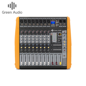 GAX-PM8 Green Audio <strong>Pro</strong> <strong>Mixer</strong> 8-Channel 600W Powered Metal <strong>Mixer</strong> With MP3 Feature Yellow Console <strong>Mixer</strong> - Product Image 1