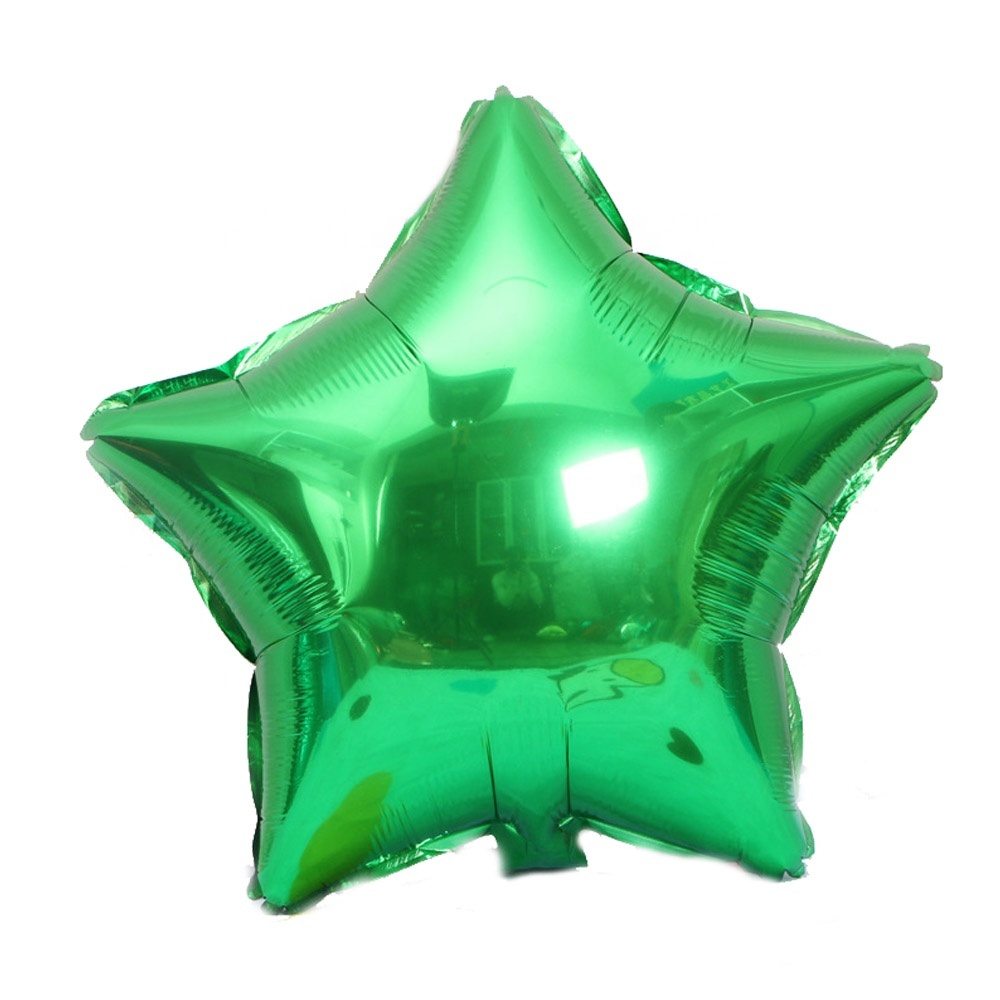 18 inch green star balloon