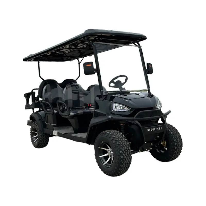 Tongcai 60V Solar Electric Golf Cart with Enclosed Elektrisch Chasis Heater Manufacturer Free Shipping Train Free