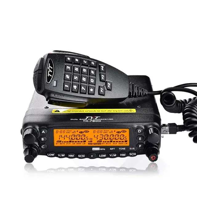 TYT TH-7800 50W Dual Band 136-174/400-480MHz Rádio Móvel Amador HF/VHF/UHF Transceptor, Talkie Walkie 50km