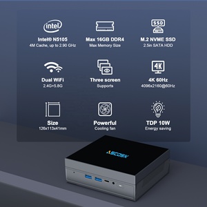 Ascosk工場割引価格デスクトップコンピューターM.2 SATA SSD eMMC 64GB M.2 SATA SSD Ubuntun 20.04 GX55 mini pc - Product Image 4