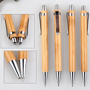 Customized <strong>Small</strong> MOQ Bamboo Wooden Stylus Pens with Logo Printed for Office &amp; School <strong>Writing</strong> 1.0mm Width - Product Image 5