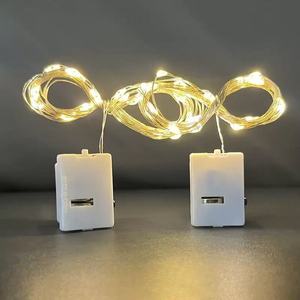 Fata a batteria LED luci colore colore filo filo di rame luci con telecomando per la festa albero di natale decorazione camera da letto - Product Image 1