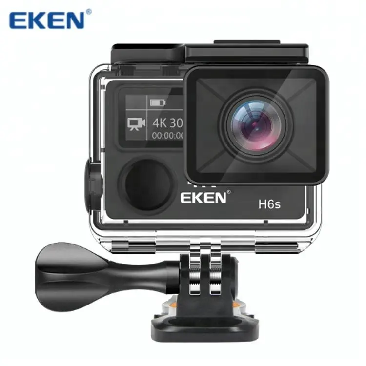 Câmera de ação eken h6s plus hd 1080p, com wifi, 14mp, 4k, 6k, câmera esportiva, para atividades ao ar livre, trilhas, mergulho, 30m, à prova d' água, h6s