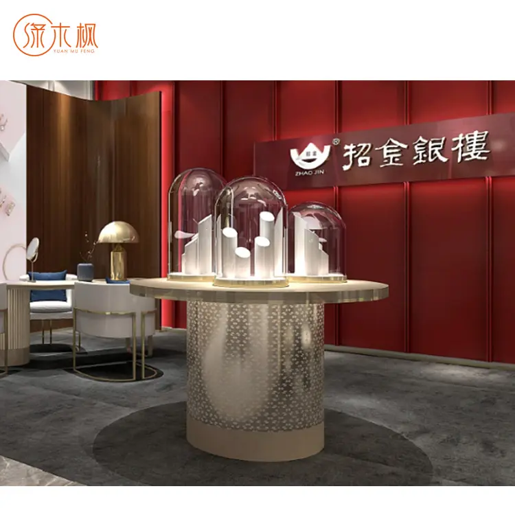 Muebles de joyería de gama alta Gemas preciosas Diseño de quiosco de joyería de lujo para fabricante de Centros Comerciales