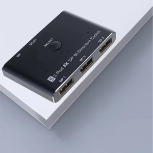 DisplayPort <strong>Splitter</strong> Adapter <strong>3</strong> In <strong>1</strong> Out 8K30hz Video Quality with <strong>3</strong> <strong>Input</strong> <strong>1</strong> <strong>Output</strong> Configuration for Multiple Screens - Product Image 4