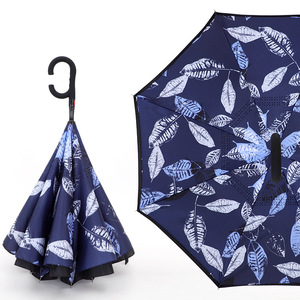 反伞带C形手柄防风倒挂伞防雨双层免提伞商务风格 - Product Image 2