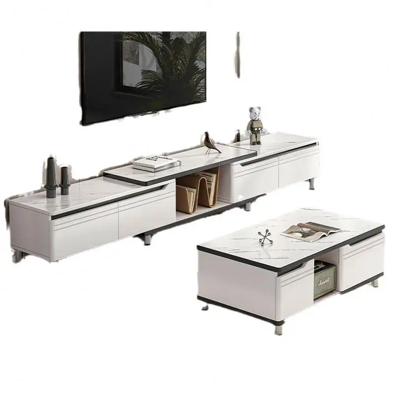 Gabinete de madera moderno muebles de sala de estar soporte de TV diseño gabinete de TV piso soporte de TV