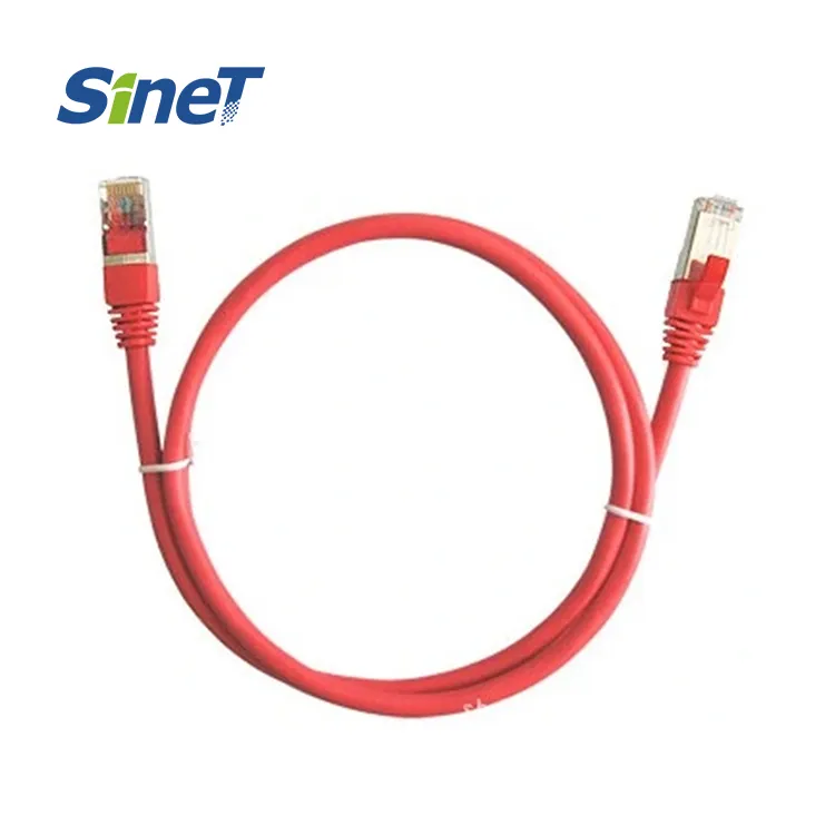 SN-PC5SD-28R Cor vermelha Opcional FTP Cat5e Jump Wire ETL Listado CMR CM RJ45 Cabo Jumper 1ft/3ft/5ft/7ft/10ft Patch Cord SFTP STP