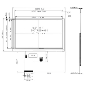 5 Zoll 800x480 TFT LCD-Anzeigetafel für Raspberry Pi mit HD AV VGA-Funktionen