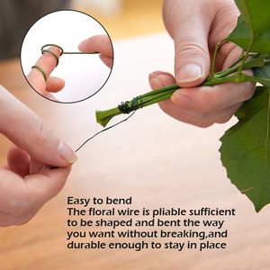 50 cái mỗi túi giảm giá nhà sản xuất giá for14 inch làm hoa STEM dây màu xanh lá cây bán hoa STEM dây - Product Image 3