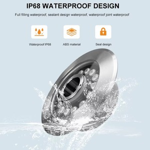 Fabrika toptan paslanmaz çelik çeşme ışık yuvarlak IP68 sualtı ışığı RGB renk değiştiren led yüzme havuz ışığı - Product Image 3