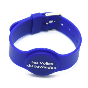 Waterproof Adjustable Id Bracelet RFID Silicone Wristband 13.56MHz Full Color Customized QR <strong>Code</strong> for Access Control System - Product Image 2