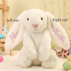 Greenmart özel ad yumuşak peluş Bunny oyuncaklar sevimli pamuk dolması paskalya tavşanı uzun kulak PP dolum ile ev dekor için hediyeler