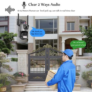 Personalizzato a doppia lente 4K doppio schermo Wifi Ptz Auto Tracking esterno telecamera di sicurezza 6MP icsee sorveglianza sistema di telecamere Cctv - Product Image 4